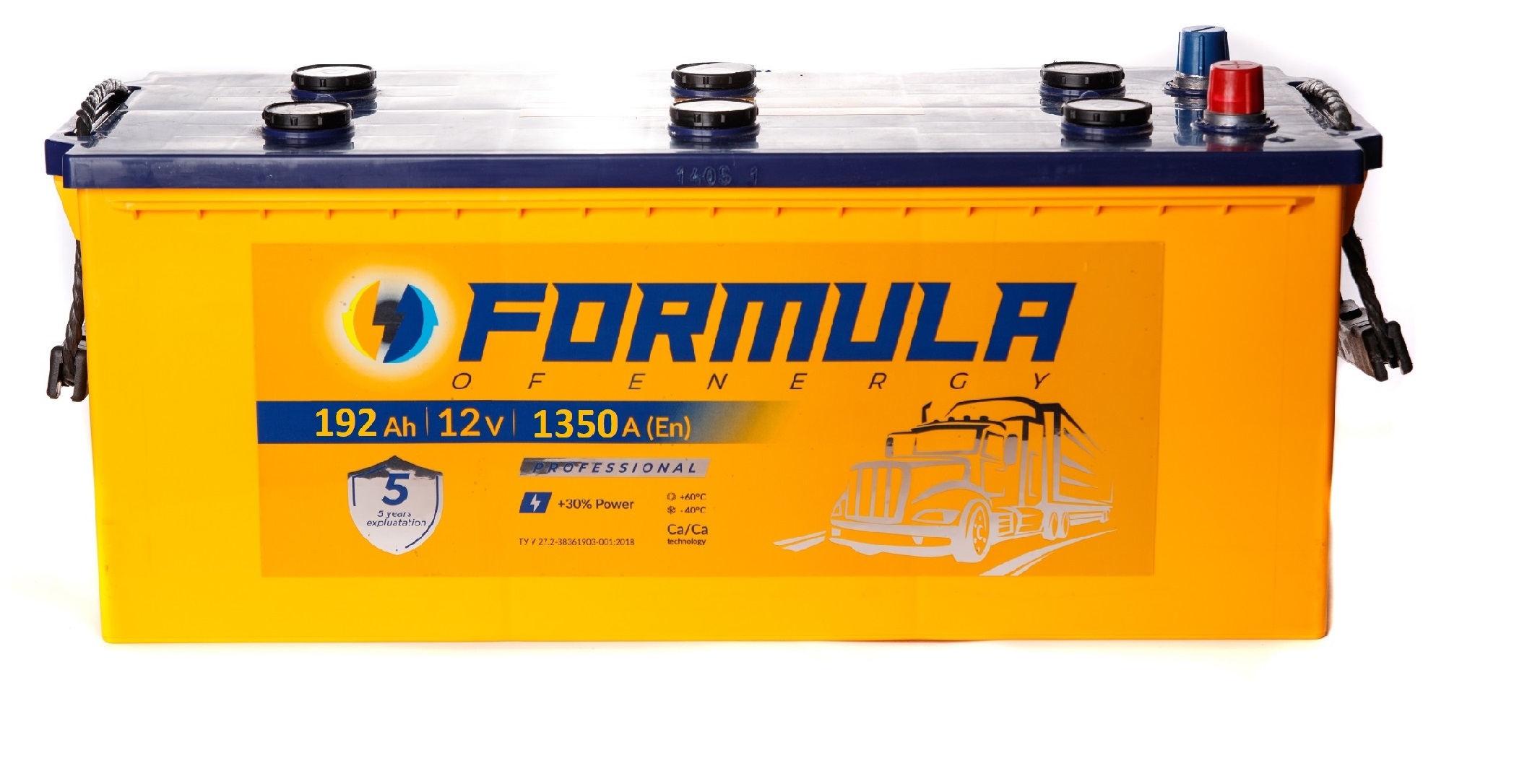 Акумулятор вантажний Formula of energy professional 6СТ-192(3), 12B, 192Ah, 1350A, плюс ліворуч (L+) кальцієвий (Ca/Ca), 513X223X218 мм (FPROF 192T3)
